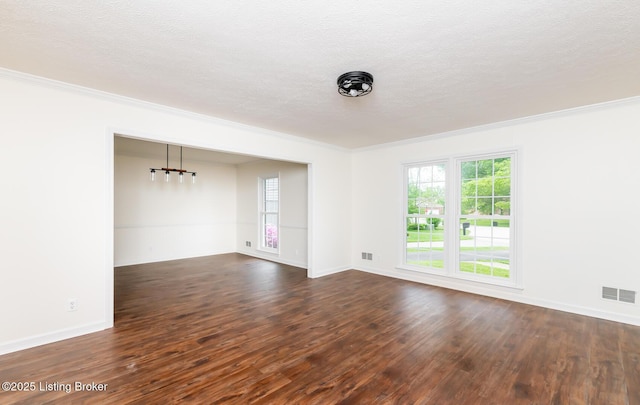 4002 Ciremos Ter, Louisville, KY 40241 - empty room with dark wood-type flooring, ornamental molding, baseboards, and a textured ceiling