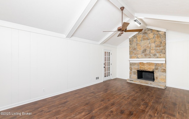 4002 Ciremos Ter, Louisville, KY 40241 - unfurnished living room with wood finished floors, a ceiling fan, and a fireplace