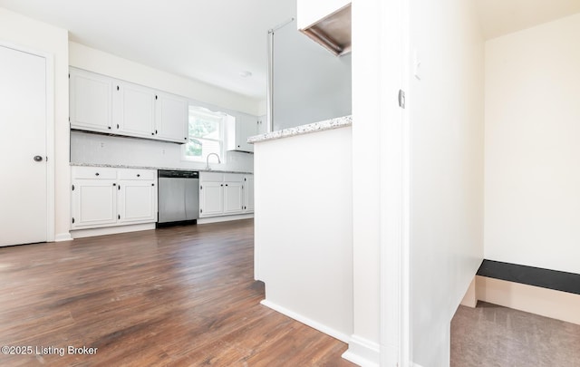 4002 Ciremos Ter, Louisville, KY 40241 - kitchen featuring dishwasher, white cabinetry, and dark wood-style flooring