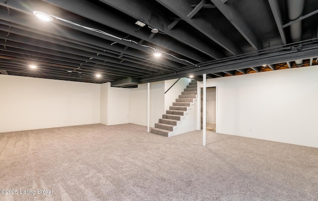 4002 Ciremos Ter, Louisville, KY 40241 - finished basement with carpet and stairway