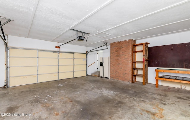 4002 Ciremos Ter, Louisville, KY 40241 - garage featuring white fridge with ice dispenser and a garage door opener