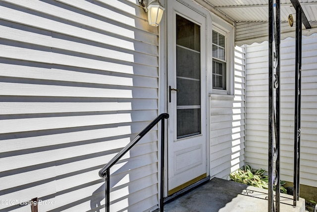 view of doorway to property