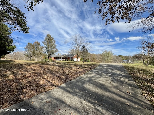 view of road featuring driveway