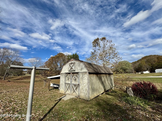 view of shed