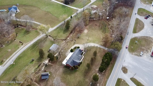 bird's eye view with a rural view