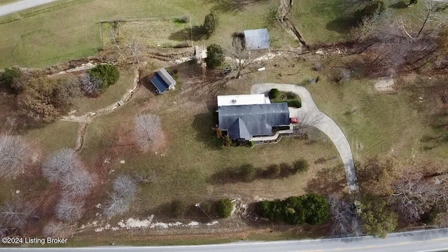 aerial view with a rural view