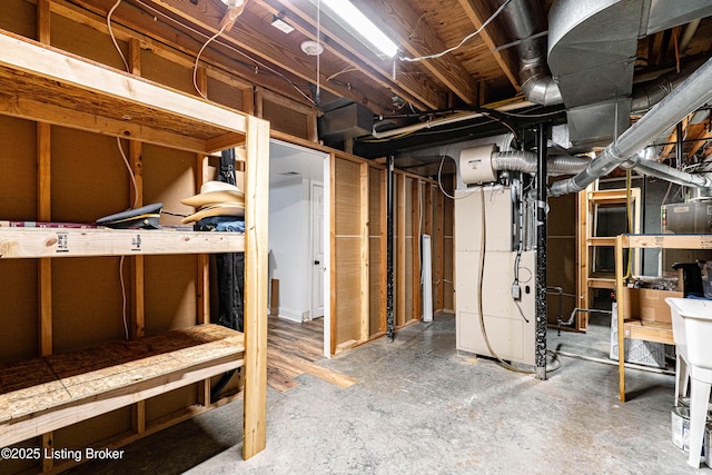 13216 Willow Forest Dr, Louisville, KY 40245 - unfinished below grade area with heating unit