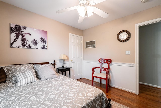 13216 Willow Forest Dr, Louisville, KY 40245 - bedroom with wood finished floors, baseboards, and ceiling fan