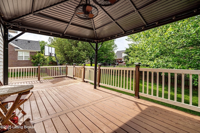 13216 Willow Forest Dr, Louisville, KY 40245 - deck with a gazebo and a lawn