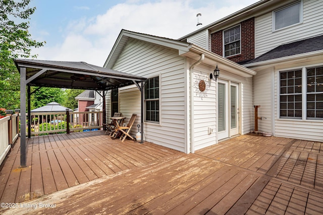 13216 Willow Forest Dr, Louisville, KY 40245 - wooden deck featuring a gazebo