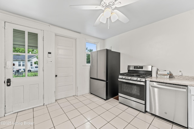 1412 Bluegrass Ave, Louisville, KY 40215 - kitchen with appliances with stainless steel finishes and ceiling fan