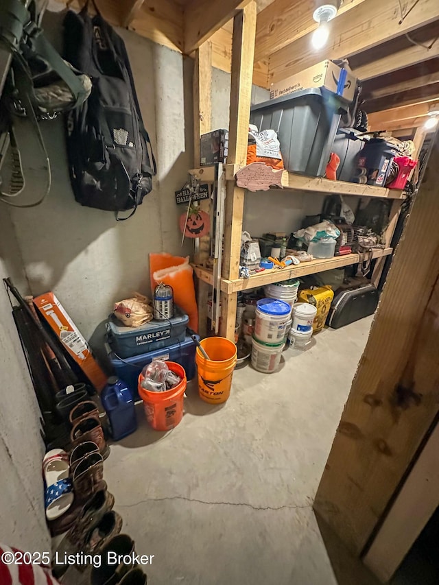 view of storage room
