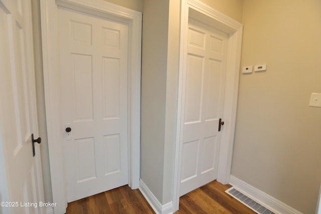 1024 Berry Blvd, Louisville, KY 40215 - hall with baseboards and dark wood finished floors