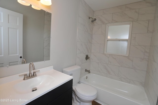 1024 Berry Blvd, Louisville, KY 40215 - bathroom featuring vanity, toilet, and shower / bath combination