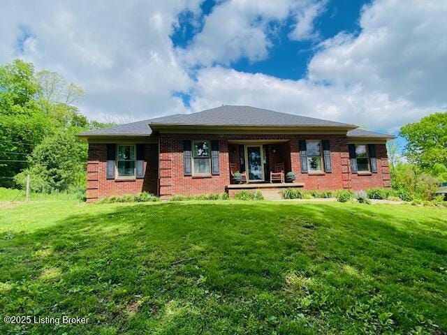 1300 Midway Ln, Springfield, KY 40069 - back of house featuring a lawn, brick siding, and covered porch