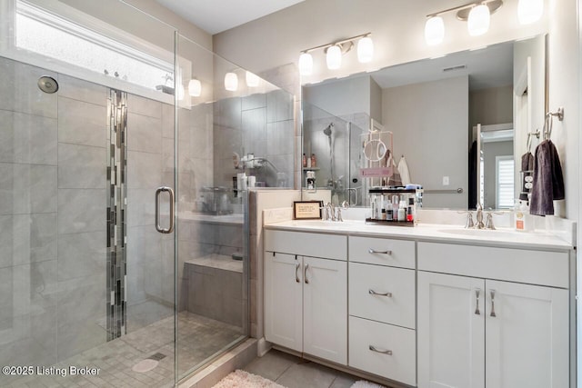 2421 Irish Bend Ct, Fisherville, KY 40023 - full bath with a stall shower, a wealth of natural light, and visible vents