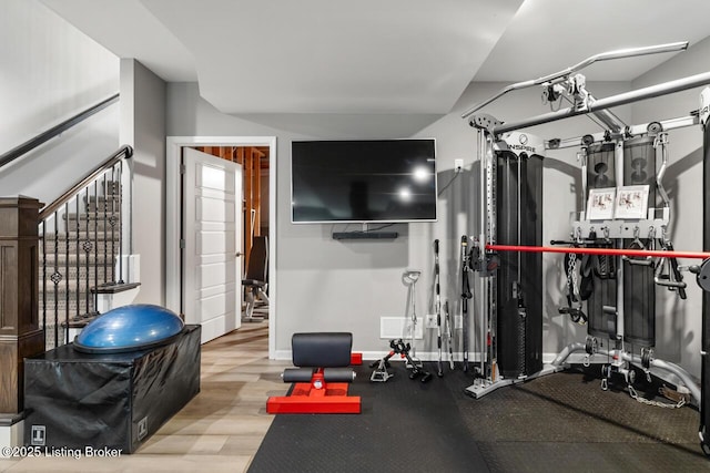 2421 Irish Bend Ct, Fisherville, KY 40023 - workout area featuring visible vents and wood finished floors