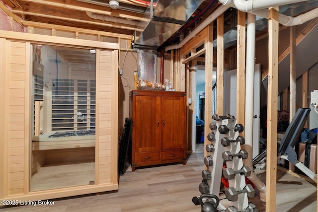2421 Irish Bend Ct, Fisherville, KY 40023 - interior space with a sauna and light wood-type flooring