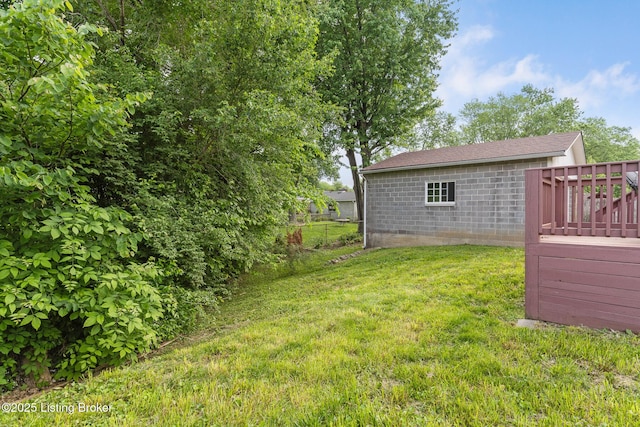 1509 Glenrock Rd, Louisville, KY 40216 - view of yard with a wooden deck