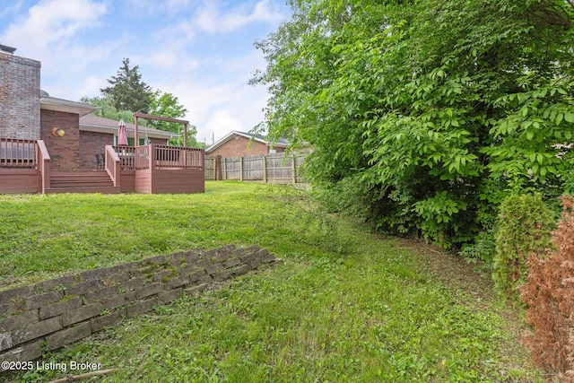 1509 Glenrock Rd, Louisville, KY 40216 - view of yard with a wooden deck