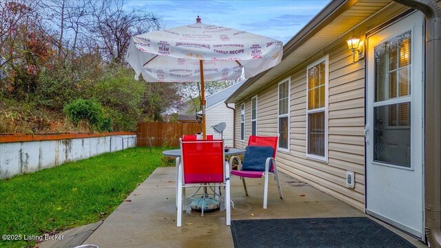 1312 Cedar Springs Pkwy, La Grange, KY 40031 - view of patio / terrace featuring outdoor dining area and fence