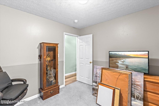 1312 Cedar Springs Pkwy, La Grange, KY 40031 - carpeted home office with baseboards and a textured ceiling