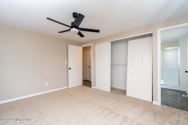 4804 Mike Ct, Louisville, KY 40291 - unfurnished bedroom featuring ensuite bath, carpet flooring, baseboards, and a closet