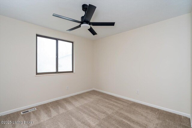 4804 Mike Ct, Louisville, KY 40291 - empty room featuring baseboards, ceiling fan, visible vents, and carpet floors