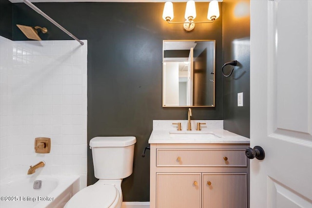 4804 Mike Ct, Louisville, KY 40291 - bathroom featuring vanity, toilet, and washtub / shower combination