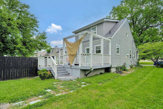 7110 Textile Ave, Louisville, KY 40258 - rear view of house featuring a wooden deck