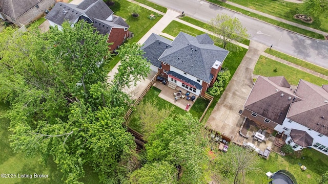 aerial perspective of suburban area