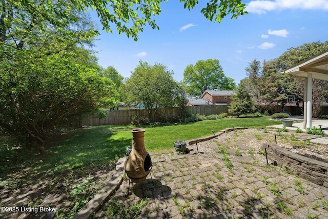 view of yard featuring a patio area