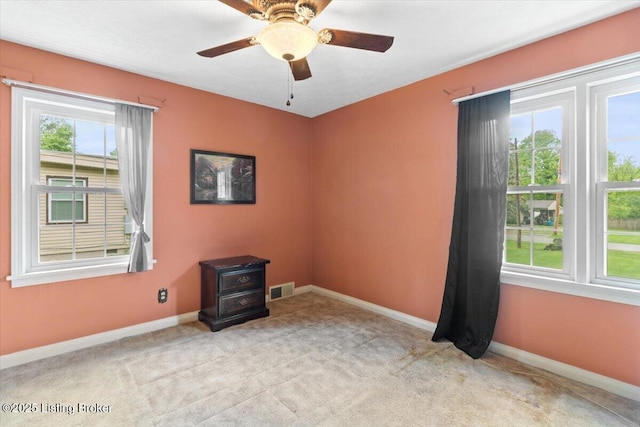 8004 Sherry Lynn Ct, Louisville, KY 40228 - spare room with carpet floors, baseboards, and a ceiling fan