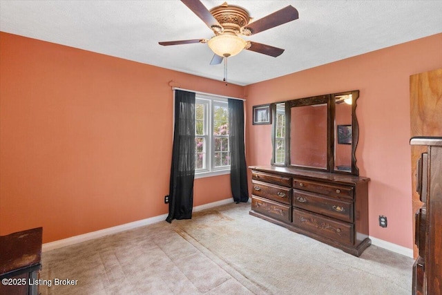 8004 Sherry Lynn Ct, Louisville, KY 40228 - unfurnished bedroom featuring light carpet, baseboards, and ceiling fan