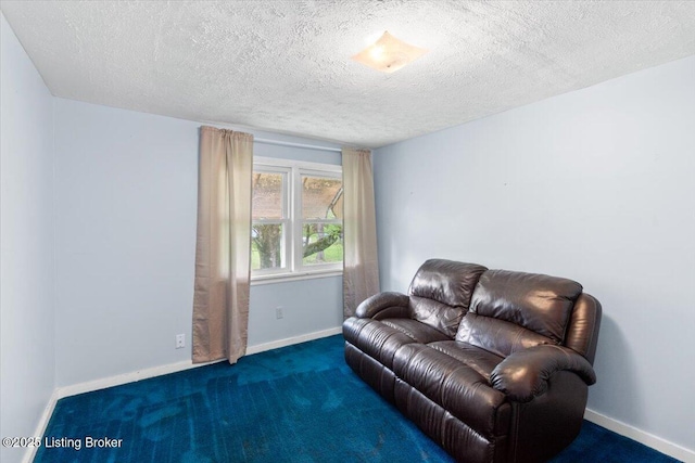 8004 Sherry Lynn Ct, Louisville, KY 40228 - sitting room featuring carpet flooring, baseboards, and a textured ceiling
