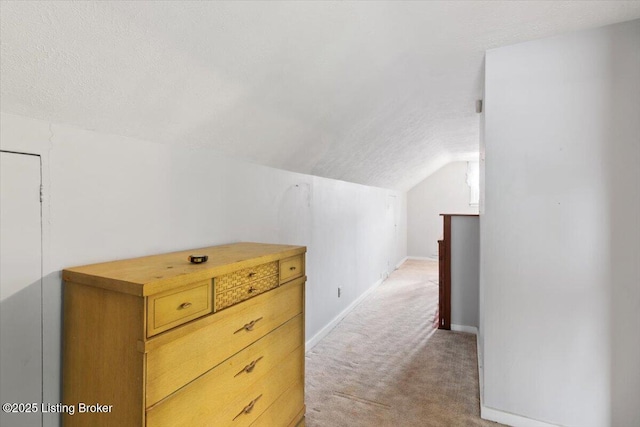 8004 Sherry Lynn Ct, Louisville, KY 40228 - additional living space with light colored carpet, lofted ceiling, baseboards, and a textured ceiling