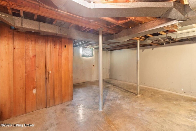 8004 Sherry Lynn Ct, Louisville, KY 40228 - unfinished below grade area with wooden walls