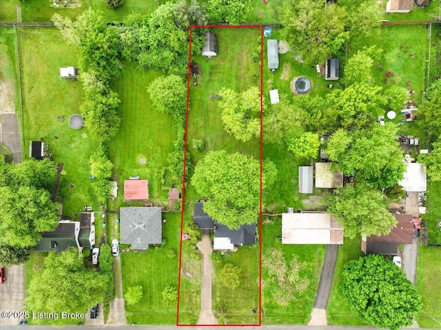 8004 Sherry Lynn Ct, Louisville, KY 40228 - aerial overview of property's location with property parcel outlined