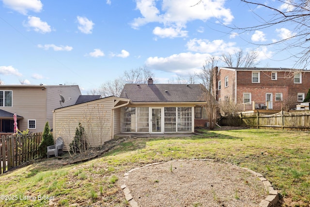 17 Denham Rd, Louisville, KY 40205 - rear view of house with a sunroom and a chimney