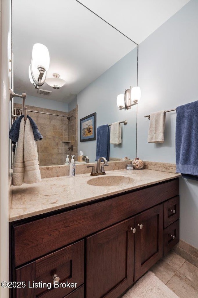 12715 Westport Rd, Louisville, KY 40245 - full bathroom with vanity and a tile shower