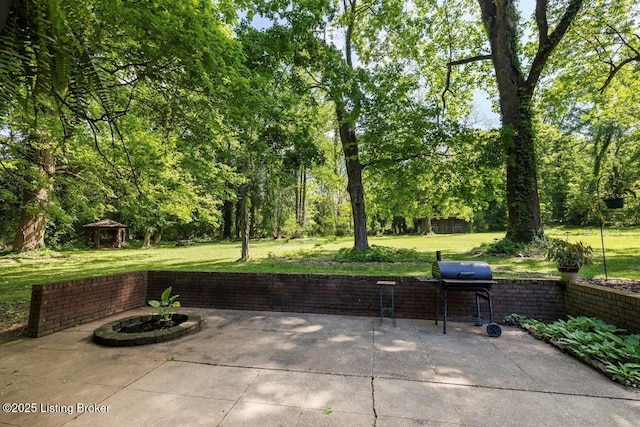 12715 Westport Rd, Louisville, KY 40245 - view of patio with a gazebo and a grill