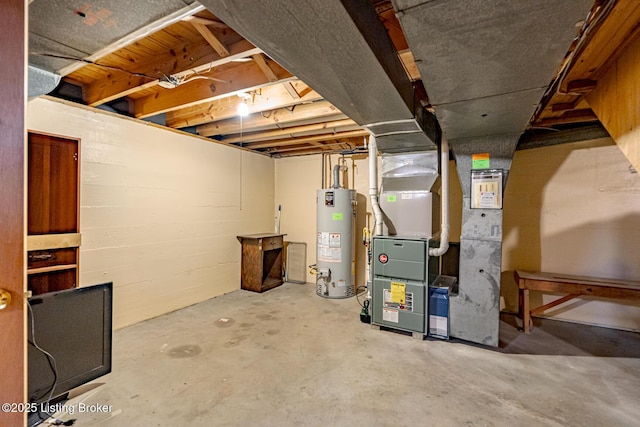 4305 Darbrook Rd, Louisville, KY 40207 - unfinished below grade area featuring gas water heater and heating unit