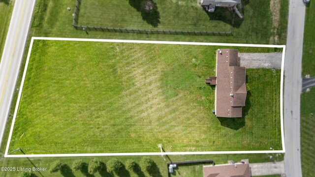 aerial overview of property's location featuring property parcel outlined