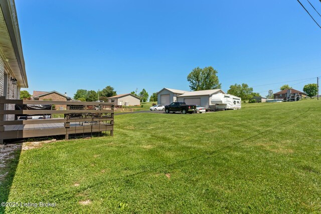 462 Wilsonville Rd, Fisherville, KY 40023 - view of grassy yard with a garage