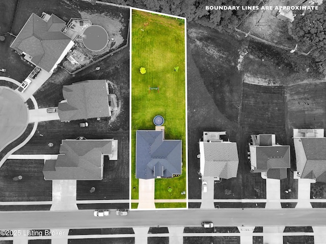 361 Williamsburg Dr, Mt Washington, KY 40047 - aerial view of residential area with property parcel outlined