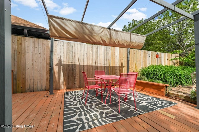 1830 Edgeland Ave, Louisville, KY 40204 - deck with outdoor dining space and fence
