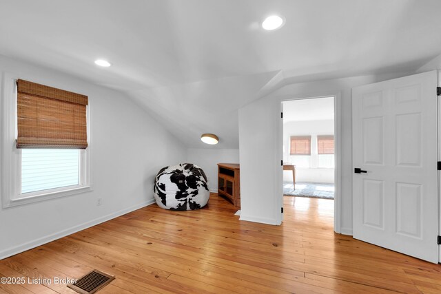 2410 Sherry Rd, Louisville, KY 40217 - bonus room with lofted ceiling, light wood finished floors, recessed lighting, and baseboards