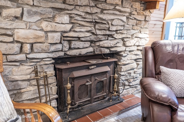 656 Hinton Hills Loop, Hardinsburg, KY 40143 - detailed view of a wood stove and wood finished floors