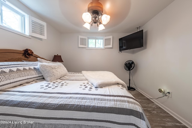 656 Hinton Hills Loop, Hardinsburg, KY 40143 - bedroom with wood finished floors, baseboards, and ceiling fan