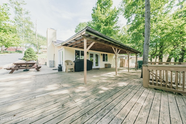 656 Hinton Hills Loop, Hardinsburg, KY 40143 - deck with french doors and fence